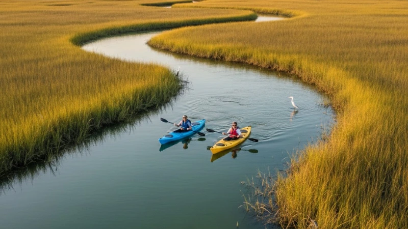 Kayaking and Paddleboarding in the Marsh
