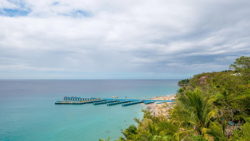 Crash Boat Beach Puerto Rico clear water and pier