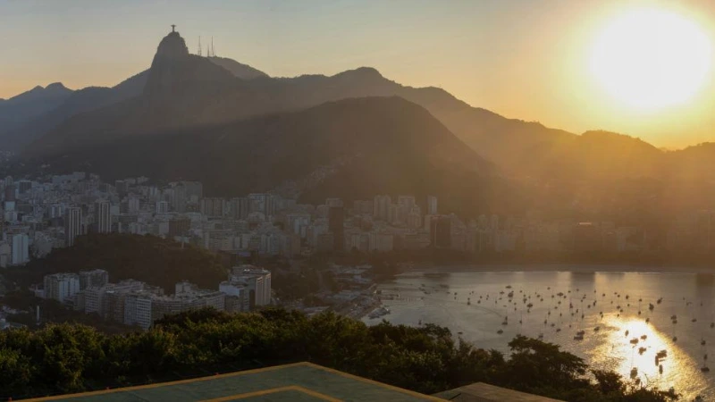 Sunset View Over Rio de Janeiro from Sugarloaf Mountain