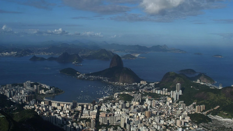 Panoramic View of Rio de Janeiro with Sugarloaf Mountain