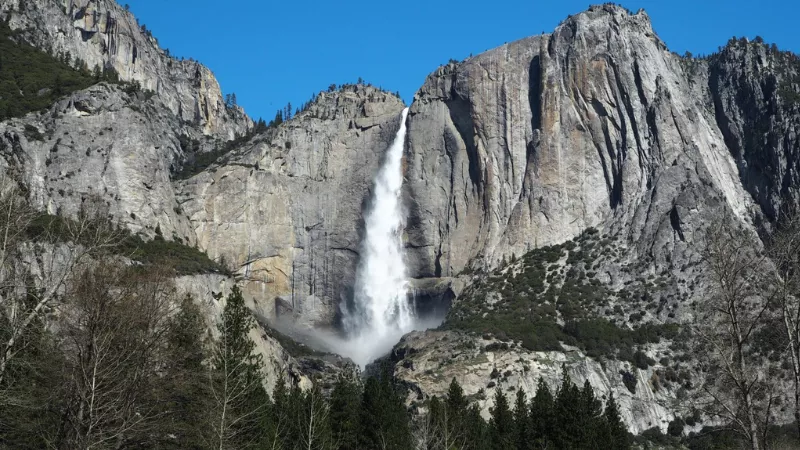 Tokopah Falls waterfall in Sequoia National Park