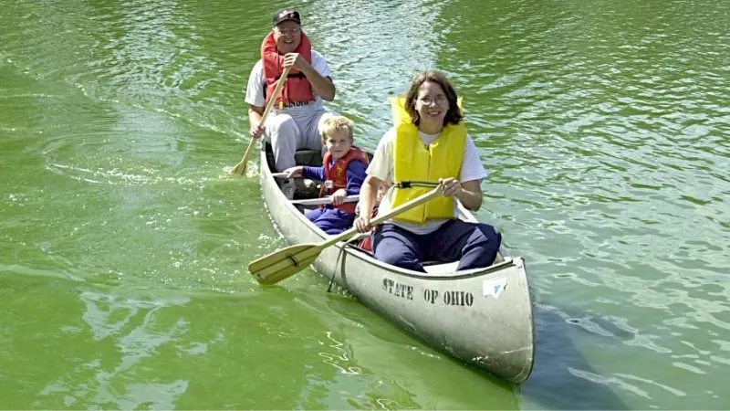 Canoeing at Grand Lake St. Marys in Celina Ohio