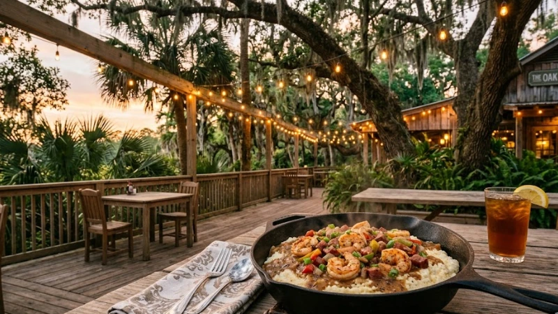 Best Restaurants in Pawleys Island, SC 7 Lowcountry shrimp and grits at Pawleys Fish Camp restaurant Pawleys Island SC