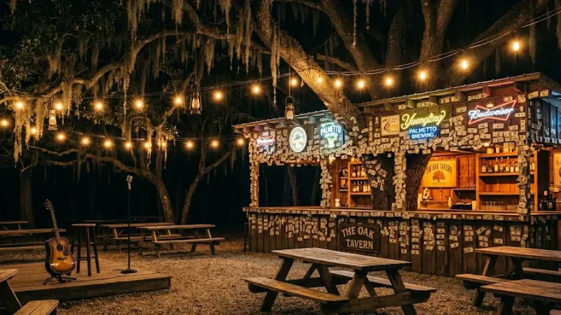 Best Restaurants in Pawleys Island, SC 9 Live music under oak trees at Pawleys Island Tavern The PIT Pawleys Island SC