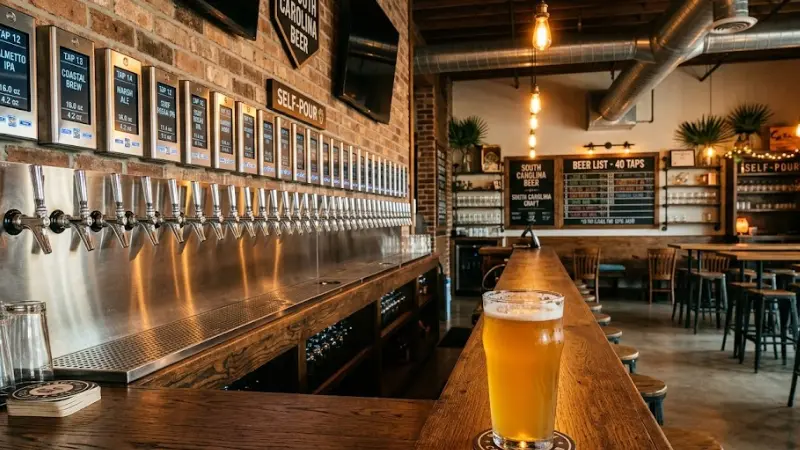 Best Restaurants in Pawleys Island, SC 10 Self-pour craft beer taps at Pawleys Tap House and Grill Pawleys Island SC