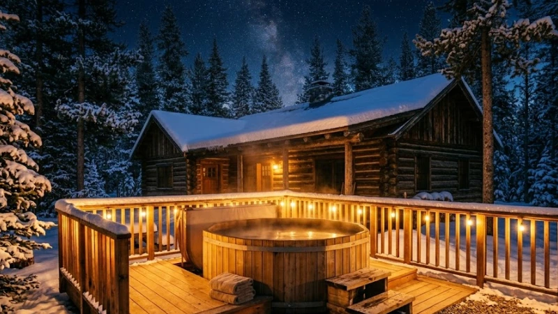 Best Cabins in Island Park, Idaho: Where to Actually Stay Near Yellowstone 4 private hot tub cabin Island Park Idaho winter rental near Yellowstone