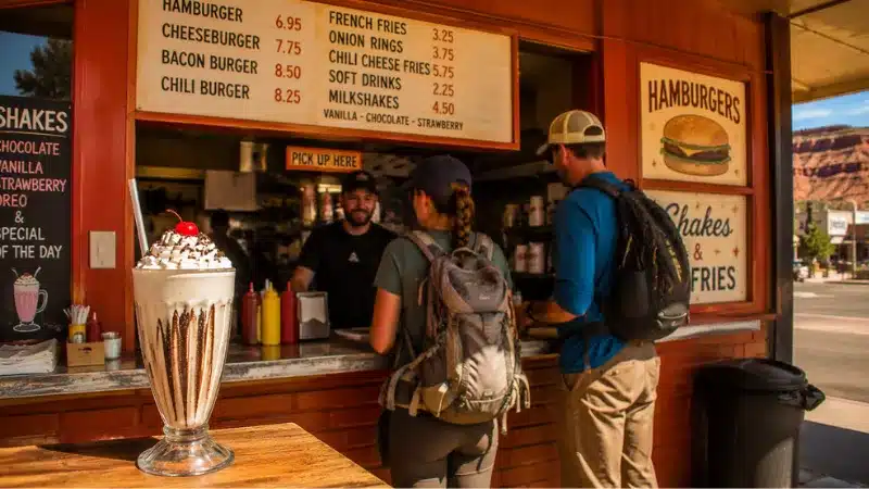 Big Al's Burgers counter service Kanab Utah