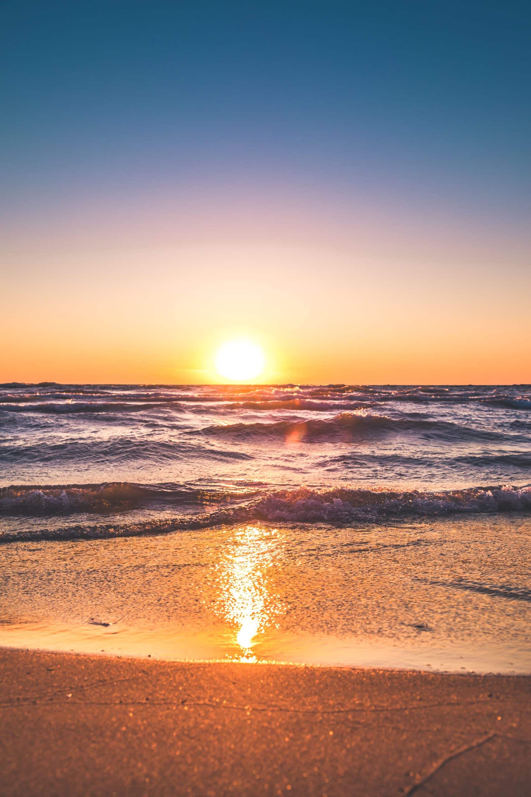 Lake Michigan beach at Pentwater in summer