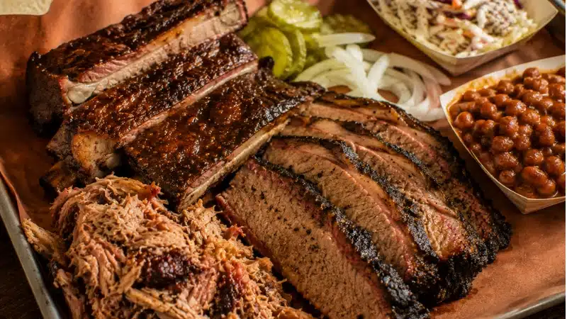 Smoked barbecue tray at Martin's Bar-B-Que Joint in Nashville
