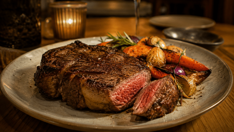 Dry-aged steak plate at Urbangrub in 12 South Nashville