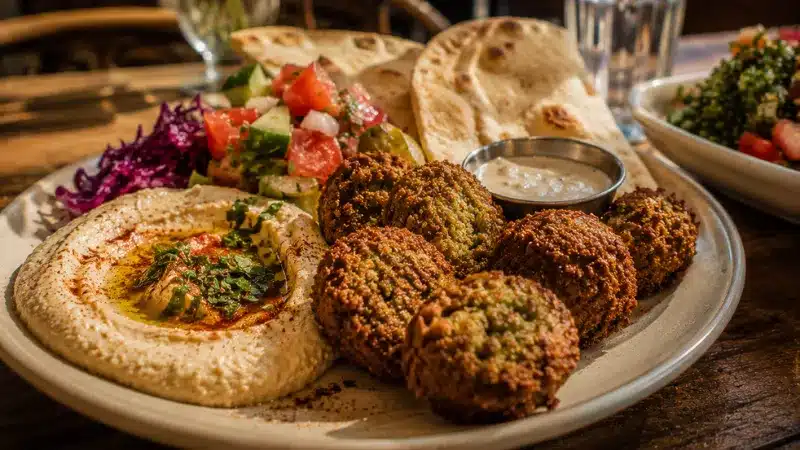 Falafel plate at King Tut on Nolensville Road in Nashville